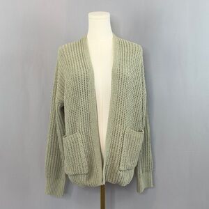 American Eagle Outfitters Open-Front Cardigan - Light Olive